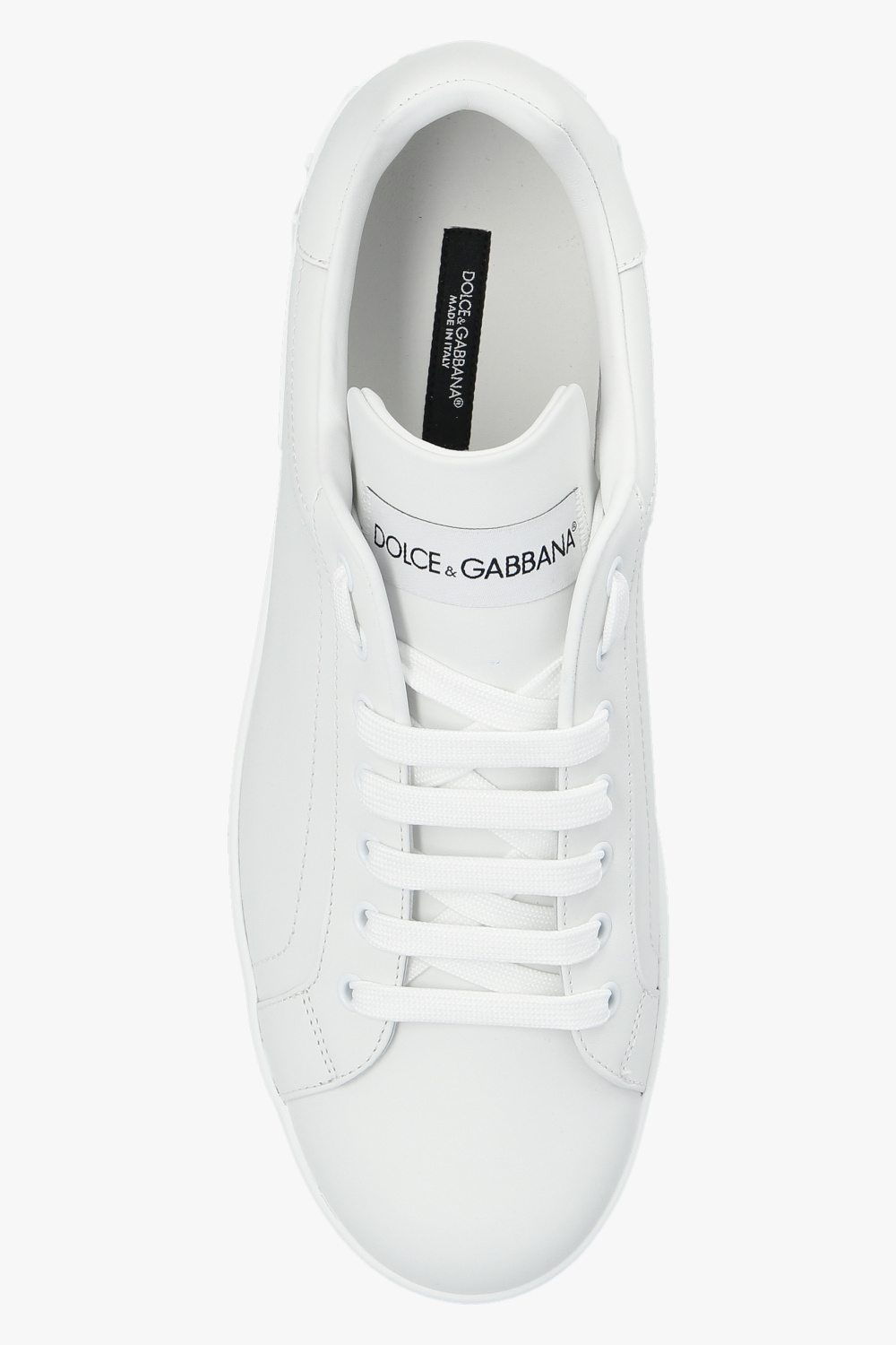 White 'Portofino' leather sneakers Dolce & Gabbana - Vitkac